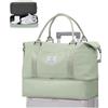 WEPLAN Borsone da Viaggio Donna 40x20x25 Ryanair Borsa da Viaggio Aereo Bagaglio a Mano Borsone Palestra Donna Weekend Ospedale Borsa Sportiva Piscina con Scomparto per le Scarpe,Bianco Verde