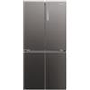 Haier Cube 83 Serie 3, Frigorifero Americano, 4 Porte, 467 Litri, Total No Frost, Air Surround Fresher Tech, Libera Installazione, Classe E, (AxLxP) 181,5x83,3x65 cm, Dark Inox- HCR3818ENMD