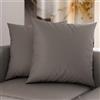 PETTI Artigiani Italiani - Coppia di Federe Cuscino 40x40 cm in Microfibra, Cuscini Arredo Camera da Letto, Divano, Set 2 Fodere Copricuscino, Federa Tinta Unita Grigio, 100% Made in Italy