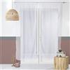 ED ENJOY HOME Enjoy Home - Coppia di vetrate bianche - 90 x 160 cm - Passante asta - 100% poliestere sabbiato - Collezione sabbiata