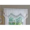 Today's Curtain, Mezzaluna in organza macramè vintage, 45,7 cm, bianco/rosa, 147,3 x 45,7 cm (larghezza x lunghezza)