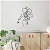 Wallity Hanah Home Elegante accessorio decorativo da parete in metallo, nero, 53 x 70 cm, 100% metallo, spessore 1,5 mm, facile montaggio a parete, perfetto per arredamento moderno