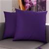 PETTI Artigiani Italiani - Coppia di Federe Cuscino 60x60 cm in Microfibra, Cuscini Arredo Camera da Letto, Divano, Set 2 Fodere Copricuscino, Federa Tinta Unita Viola, 100% Made in Italy