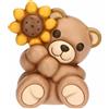Thun Teddy con Girasole, Grande, Ceramica, Collezione Altro novità 2025, 12,3 x 9,4 x 13,8 cm