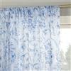 No. 918 Ambree - Tenda a pannello con tasca per bastone, motivo floreale, stile vintage, 129,5 x 160 cm, colore: blu