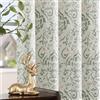 Lazzzy Tende oscuranti damascate floreali verde salvia, lunghe 213 cm, per soggiorno, medaglione fattoria vintage stampa floreale trattamenti oscuranti, linguetta posteriore, tende isolanti termiche,