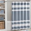 Madison Park Spa - Tenda da doccia extra lunga in tessuto goffrato di qualità spa, moderna, per bagno, 182,9 x 213,4 cm, blu indaco