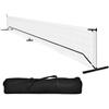 FANTASK Rete da tennis portatile, 670 x 92 cm, dimensioni ufficiali, con telaio in metallo e borsa per il trasporto, colore: nero