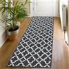 SHACOS Tappeto Nero 50x150cm Antiscivolo Lavabile per Corridoio Ingresso