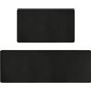 LUA VIKA Tappeto Cucina Lavabile e Antiscivolo, Set da 2, 44x75 + 44x120 cm, Tappetino Cucina Moderno e Resistente, Passatoia Cucina Anti Fatica, Tappeti Cucina PVC Facili da Pulire, Nero