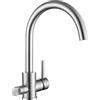 Tondiy Rubinetto da Cucina con Interfaccia Lavastoviglie 3/4, Miscelatore Monocomando per Lavello Girevole a 360°, Rubinetti in Acciaio Inox 304, Aeratore Rimovibile, Spazzolato