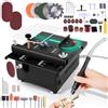 ZMURED Sega circolare da tavolo con 4 lame, alimentatore di rete a 7 marce, seghe circolari portatili di precisione Table Saw 0,1-15 mm, lama regolabile in altezza, mini sega circolare da tavolo per progetti