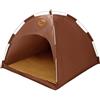 ＡＷＨＡＯ Tenda per Gatti Pieghevole, Cuccia per Cani, Pieghevole, Confortevole, Estiva, Nido per Animali Domestici, Cuccia per Animali Domestici, per Interni E, Marrone, m
