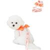 Blue Dream Island Pettorina per cani di piccola taglia con guinzaglio, set di pettorina con fiocco e guinzaglio, tutù estivo con stampa floreale, per gatti e cuccioli, per passeggiate all'aperto, XL (rosa)