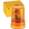 HELLA 2RL 004 958-111 Alogeno-Proiettore rotante, KL 700, 24V, giallo, rotondo, Montaggio, esterno/avvitato, Spina Spina piatta