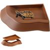 QINGYIWL Vasca da Bagno per Tartarughe, Piatto per Acqua per Tartaruga con Rampa, Ciotola per Acqua per Rettili (27.4×19.7×2.7cm)