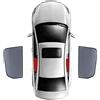 ADDUE Tendine Parasole Auto per Audi A3 Sportback 8PA 2004 2005 2006 2007 2008-2013, Auto Ombreggiatura Anti-UV Protezzione Privacy Tendine Visiere Accessori,2pcs Rear