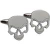 SUMA SHOP Gemelli per camicia Designg elegante Cranio Skull, Gemelli For Gli Uomini, Colore Argento Collegamenti Di Polsino