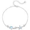 JFASHOP Braccialetto a forma di tartaruga, in argento Sterling 925 con oceani idea regalo per donne