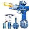 LXWINNER Pistola ad Acqua Elettrica,Pistola ad Acqua Automatica con Luce e Suono,Pistole ad Acqua Alta Capacità,Giocattolo Estivo da Spiaggia All'Aperto per Bambini Adulti (Blu)