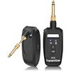 INGPARTNER A10 Sistema Wireless per Chitarra UHF, 2 Modalità, Batteria Li Ricaricabile, 30m di Portata, Plug & Play per Chitarra, Basso, Violino, Tastiera - Nero