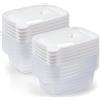 Gucass Set di 10 Contenitori Ermetici per Alimenti 400ml, Rettangolari Contenitori per Congelare Aliment 0.4L, Contenitori Plastica per Alimenti con Coperchi, Adatto a Frigorifero, Freezer, Microonde
