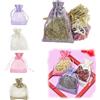 Furforstk sacchetti lavanda vuoti 20 pezzi sacchettini per lavanda vuoti 10x14cm sacchetti organza, Efficace protezione antitarme per gli armadi (A)