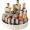 Ollimy Lazy Susan, Portaspezie Girevole A 360°, Vassoio Ripiano Girevole per Frigo, Porta Spezie, Organizer da Cucina, Vassoio Girevole Portaoggetti Per Spezie,Bottiglie (21cm - Bianco Latte)