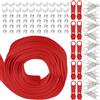 Swpeet 1 Rotolo da 10 Yard #5 in Nylon Rosso con Cerniera Lampo, 20 Pezzi di Ricambio per Cucire