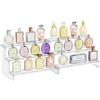 Lifewit Espositore Profumi, Plastica Alzate per Espositori a Scaletta, Trasparente Espositore per Personaggi, Cupcake, Cosmetic, Spezie, 3 Livelli, 2 Confezione, 30 cm