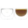 KRUVE IMAGINE - Bicchiere da latte, fatto a mano, a doppia parete, set di due (6,5 oz/200 ml Cappuccino)