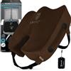 SNUGL Cuscino Coccige | Cuscino In Memory Foam Spesso Per Ufficio, Auto, Sedia A Rotelle & Sedia Da Gaming | (Marrone - Grande)
