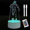 LELYFIT Lampada 3D da Calcio, Luce Notturna, con Telecomando, 16 Colori che Cambiano il Colore, Decorazione da Tavolo, un Regalo per Famiglia, Amici e Bambini