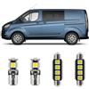 njssjd Kit luci interne a LED bianche da 11pezzi per F.ord Transit Custom Double Cab-in-Van DCiV 2012-2023 Bright 6000K Mappa Dome Lampada da soffitto per porta scorrevole e strumento di installazione