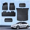 LANTU Tappetini 6 pezzi per Tesla Model Y 2025-2026 Premium/Performance TPE per tutte le stagioni bordo alto 3D antiscivolo impermeabile tappetino per bagagliaio design a 3 strati per accessori