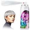MOFAJANG Spray Colore per Capelli, Spray per Capelli Temporaneo Colorato Bianco, Tintura per Capelli One Time, Tintura Rapida, Facile da Lavare per Cosplay Halloween, Adatta a Bambini e Adulti - 100 ml