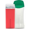 Dermawax Roll On Rosa TIO2 - Set depilazione con scaldacera elettrico 25W (Made in China) + cartuccia cera 100 ml Made in Italy - Cera calda titanio per gambe, braccia, ascelle, schiena e petto