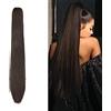 Cybelleza Posticci per Capelli Extension Coda di Cavallo Extension Capelli lisci Lunghi Sinttici Ponytail Finti, 55cm Marrone Cioccolato