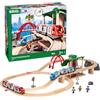 BRIO World - Set Ferrovia con Scambio, Set Costruzioni Trenino in Legno da 42 Pezzi, Giocattolo per Bambino e Bambina 3+ Anni,