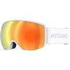 Atomic Salomon REVENT L STEREO Maschera da sci e snowboard con lenti a specchio anti-riverbero, montatura Live Fit e doppia lente, di colore bianco