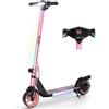RCB R12 Monopattino Elettrico per Bambini 6-12 Anni, Max 15Km/h & 10 km, Luce LED Arcobaleno, 6,5 Pieghevole E-Scooter,Display a LED, Velocità Regolabili, Regalo per Bambini