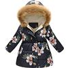 Generic Giacca Invernale Calda per Bambini per Ragazze Spesse con Cappuccio per Bambini Cappotto Antivento per Ragazze Cappotto e Giacca Giacca Bambina Invernale 4 Anni