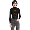 Desigual mbs Body Maglietta a Maniche Corte, Nero, L Donna