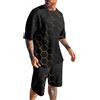 HEONSATI Completino Estivi Uomo Tute Sportivo Palestra Casual Completino Leggeri Estivi Camicia Maniche Corte E Pantaloni Corte Completi Cotone Taglie Forti Tuta Da Casa Due Pezzi Comodi Slim Fit