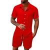 Generisch Tuta da jogging da uomo, set T Shirt + pantaloni corti, tuta sportiva, 2 pezzi, estiva, comoda e traspirante, per il tempo libero, da uomo 2025, marcisce, M