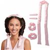 PARSA Beauty strumento per ricci con srunchies e mollette per capelli - Fascia bigodino con rivestimento in raso delicato sui capelli - Bigodini senza calore - Per heatless curls perfetti