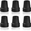 Mewtush 6 PCS Puntali in Gomma Antiscivolo per Stampelle e Bastoni, Gommini Stampelle Antiscivolo, Compatibili con Tubi da 18mm, 19mm e 20mm, Stabilità e Sicurezza per Utenti di Ogni Età