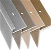 Floordirekt Profilo per gradini Safety | Forma a F | Profilo per scale | Per pavimenti con 7-8 mm di altezza | Materiale di montaggio incluso (lunghezza: 100 cm | Altezza: 53 mm, bronzo scuro)