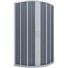 Bonussi Box Doccia Semicircolare 2 Ante a Soffietto in PVC Apertura Centrale H185 cm Bianco 90x90 cm