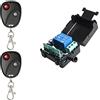 tooloflife Ricevitore interruttore di controllo remoto da 12 V, apriporta del garage, trasmettitore a distanza, modulo interruttore per cancelli (2 telecomandi)